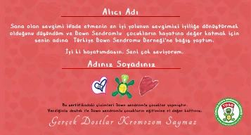 Sertifika Gönder - Down Sendromu - Türkiye Down Sendromu Derneği